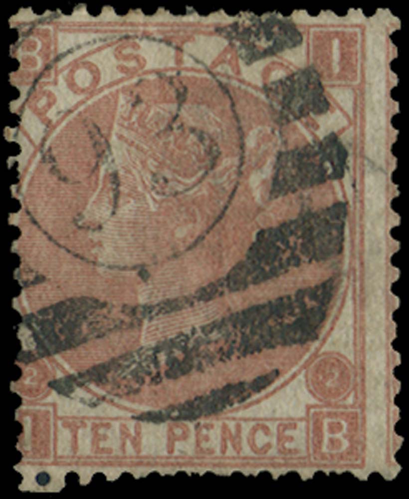 GB 1867  SG112 Pl.2 Used "Abnormal"