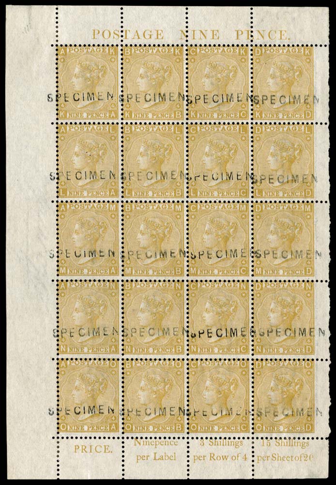 GB 1867  SG110s Pl.4 Specimen