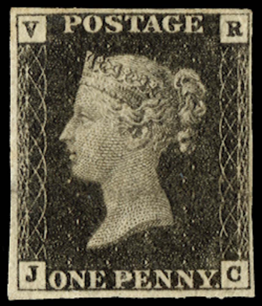 GB 1840  SGV1 Mint - 1d Black (V.R. Official)