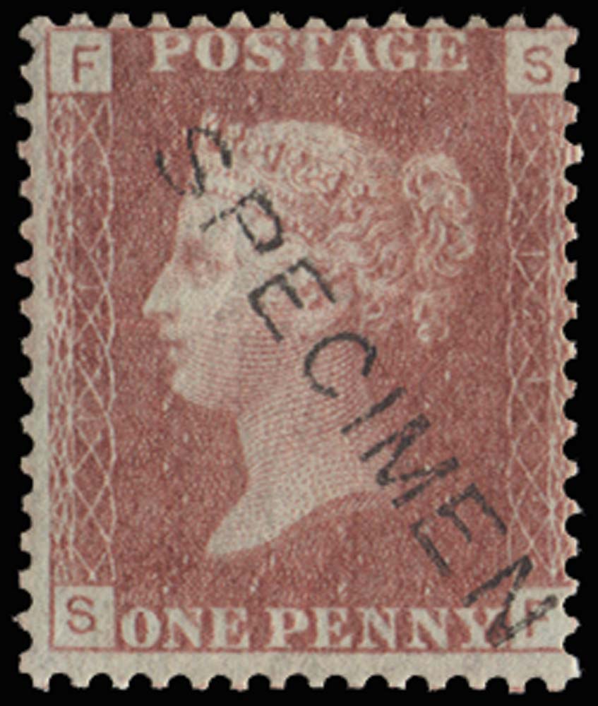 GB 1864  SG43var Pl.121 Specimen