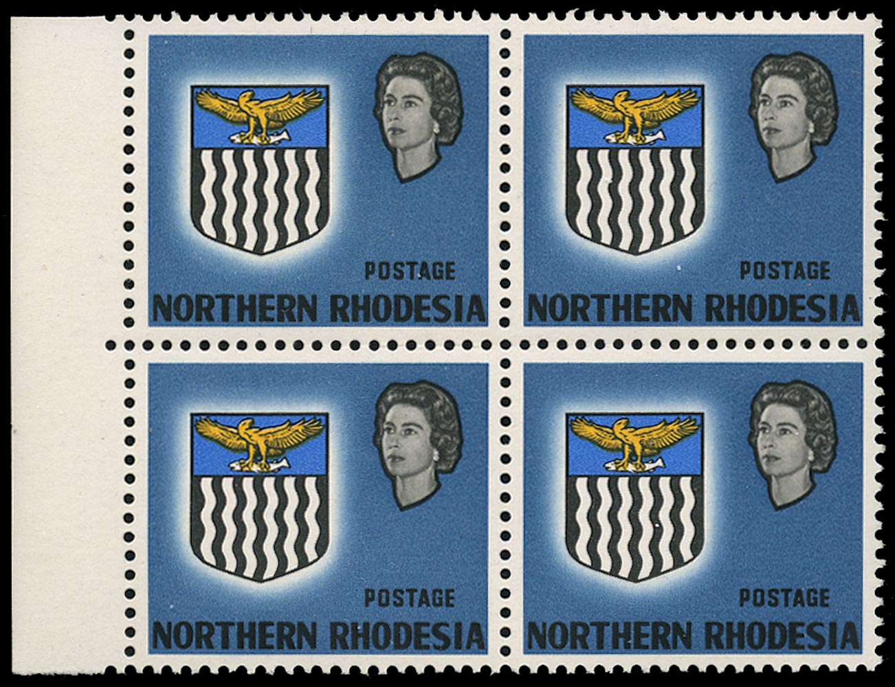 NORTHERN RHODESIA 1963  SG88a Mint unmounted 20s blue error Value Omitted