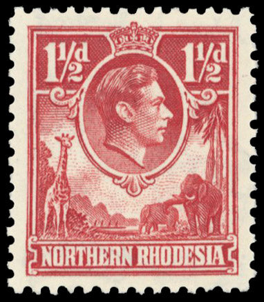 Northern Rhodesia SG 29 mint 1938-52 1 1/2d carmine-red. unmounted o.g.