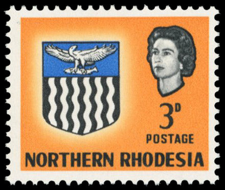Northern Rhodesia SG 78d mint 1963 3d yellow, error 'orange (eagle) omitted.