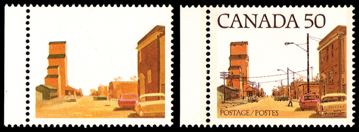 CANADA 1977  SG883a Mint unmounted 50c Prairie Town error brown omitted