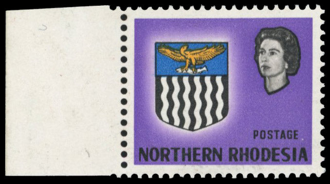 Northern Rhodesia SG 75a mint 1963 1/2d bright violet, error 'VALUE OMITTED'