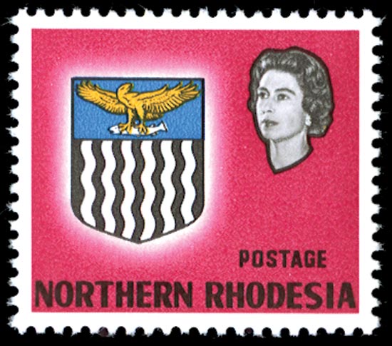 Northern Rhodesia SG 86a mint 1963 Arms 5s magenta, error Value Omitted