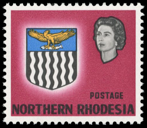 Northern Rhodesia SG 86a mint 1963 Arms 5s magenta, error Value Omitted