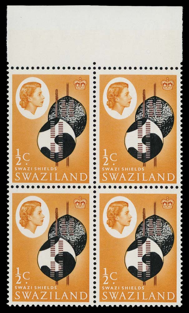 SWAZILAND 1962  SG90w Mint unmounted QEII &frac12;c variety Watermark inverted
