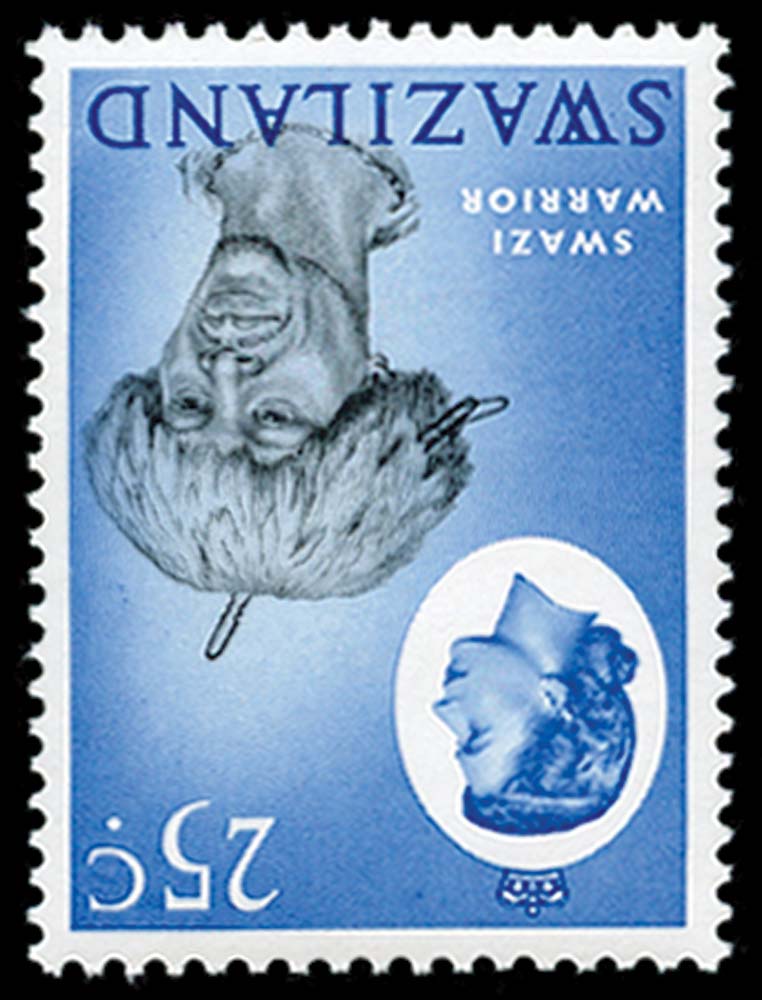 SWAZILAND 1962  SG102w Mint unmounted QEII 25c variety Watermark inverted