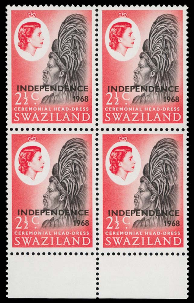 SWAZILAND 1968  SG145w Mint unmounted Independence 2&frac12;c variety Watermark inverted