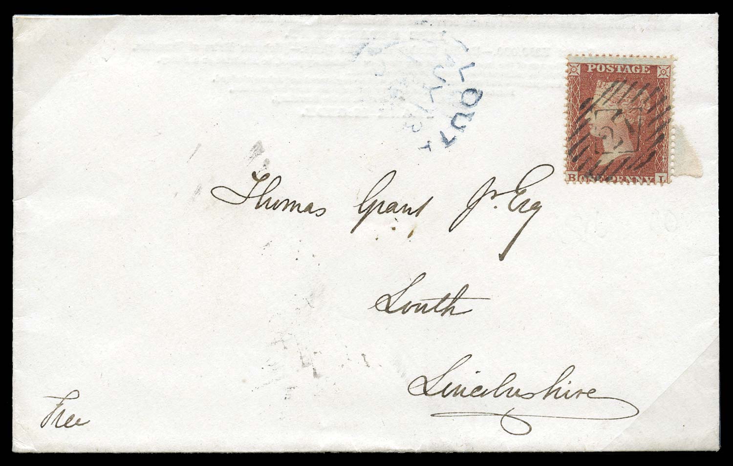 GB 1855  SG21 Pl.10 Cover