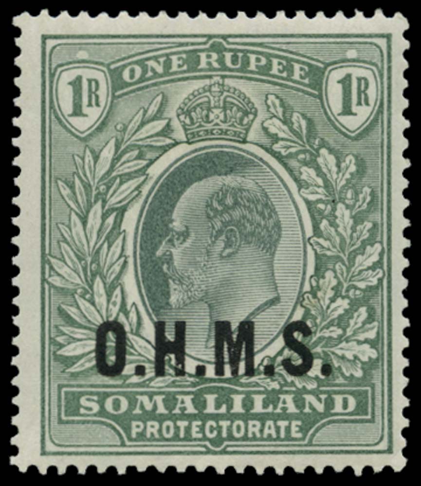 SOMALILAND PROTECT 1904  SGO15 Official KEVII 1r green
