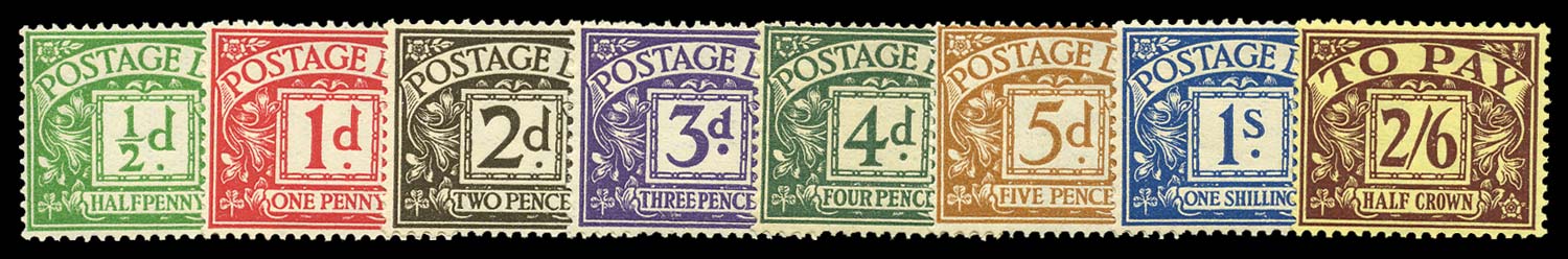 GB 1936-37  SGD19/26 Postage Due