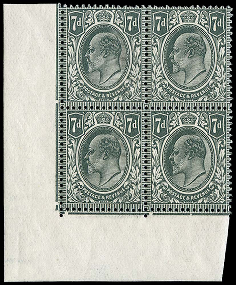GB 1912  SG305var Mint unused o.g. block of four