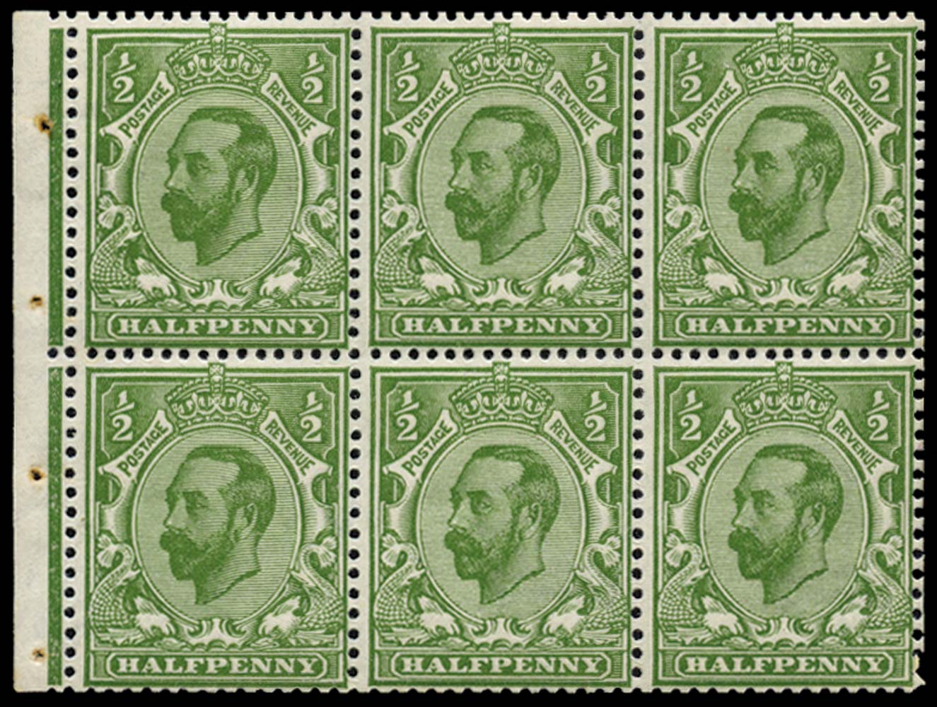 GB 1911  SG324a Booklet pane
