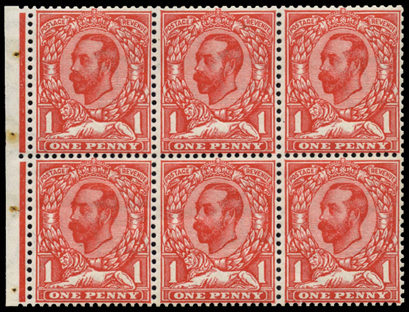 GB 1912  SG332a Booklet pane