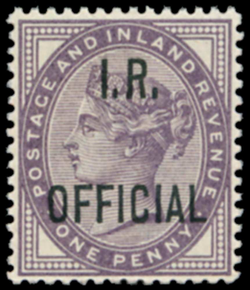 GB 1882  SGO3a Official - Blue-black ovpt. u/m