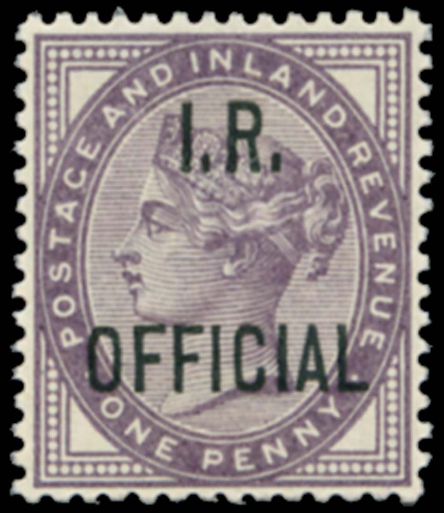 GB 1882  SGO3a Official - Blue-black ovpt. u/m