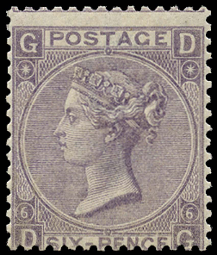 GB 1867  SG104 Pl.6 Mint unused o.g.