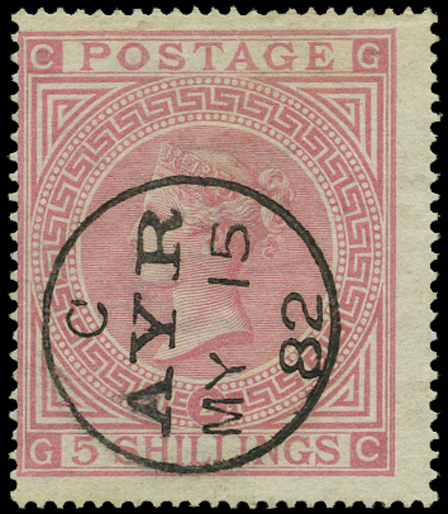 GB 1874  SG127 Pl.2 Used Ayr cds