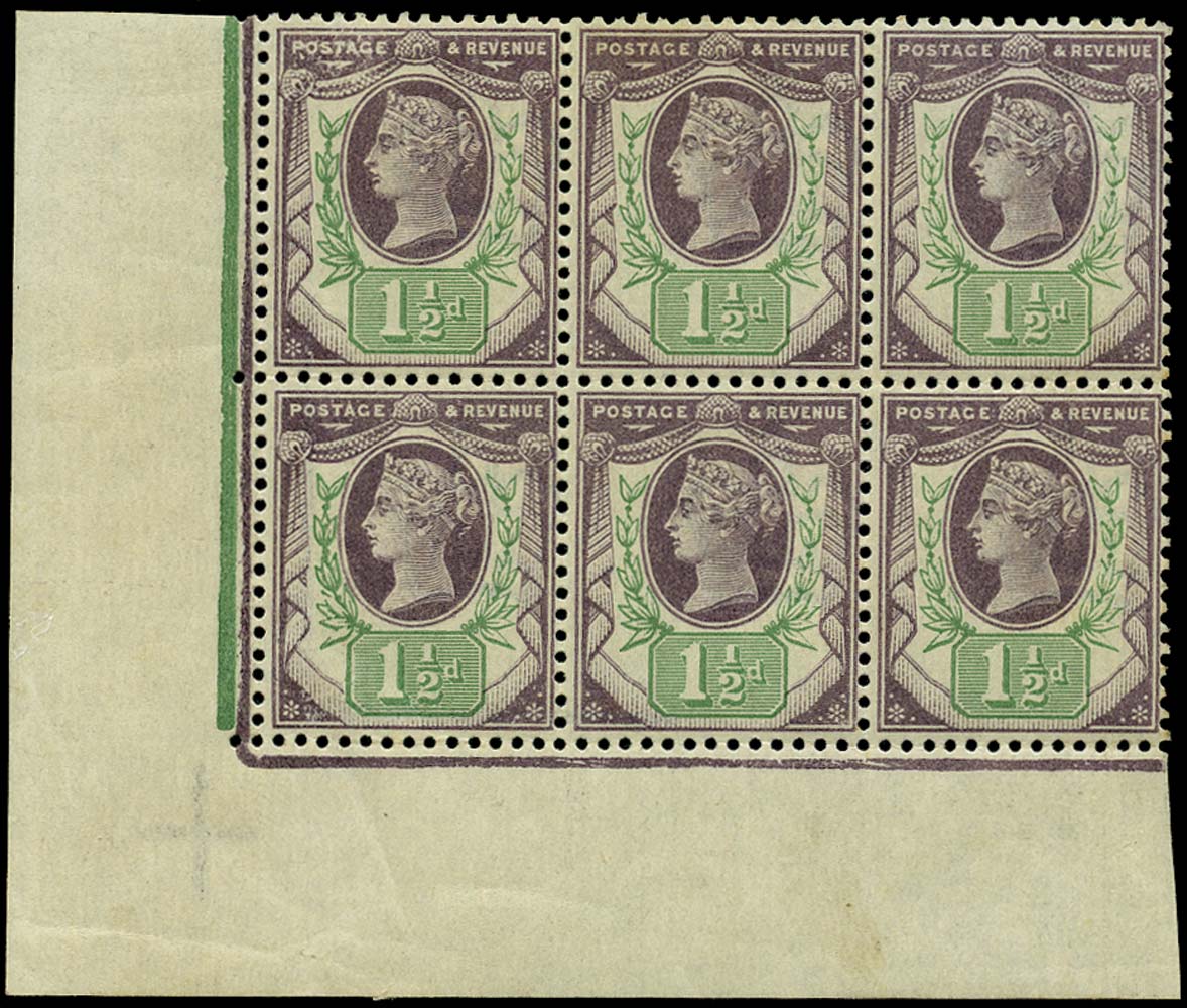 GB 1887  SG198b Mint "deformed leaf" R.19/1