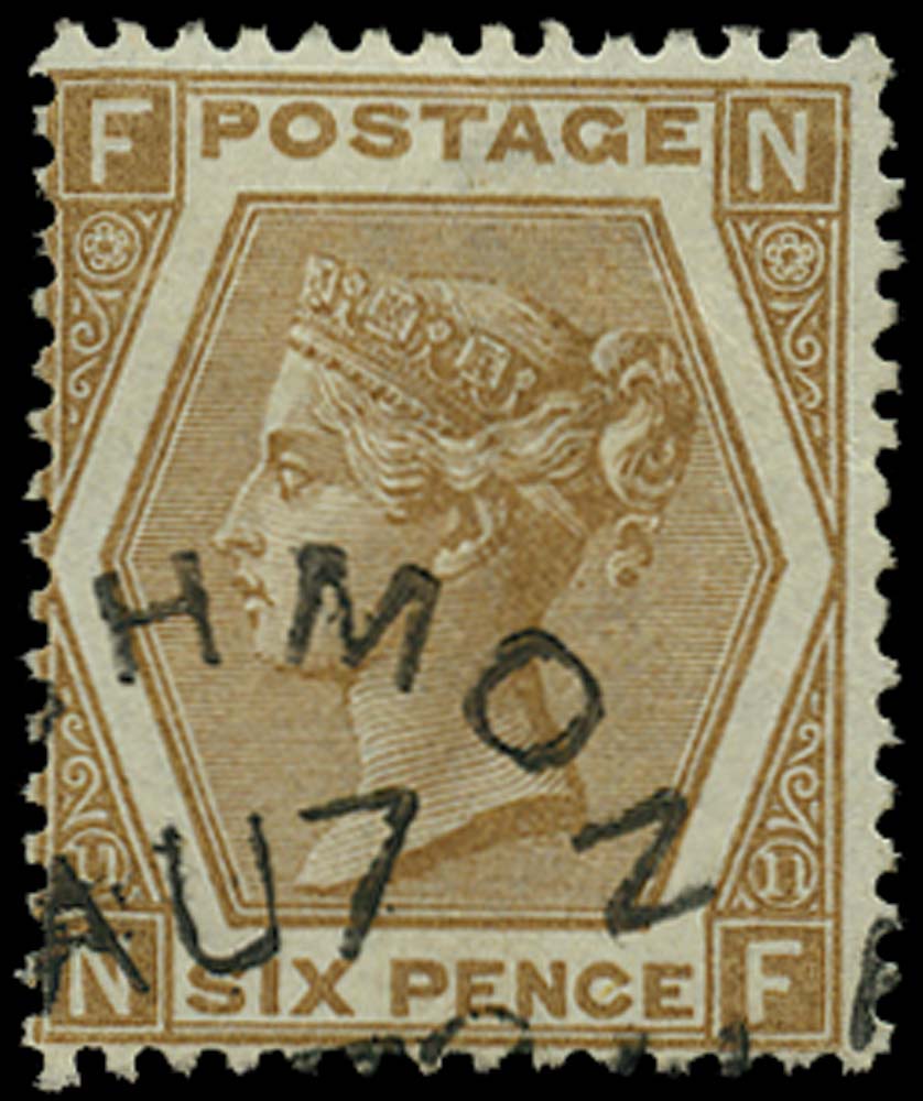 GB 1872  SG122var Pl.11 Used figure "11" on left damaged