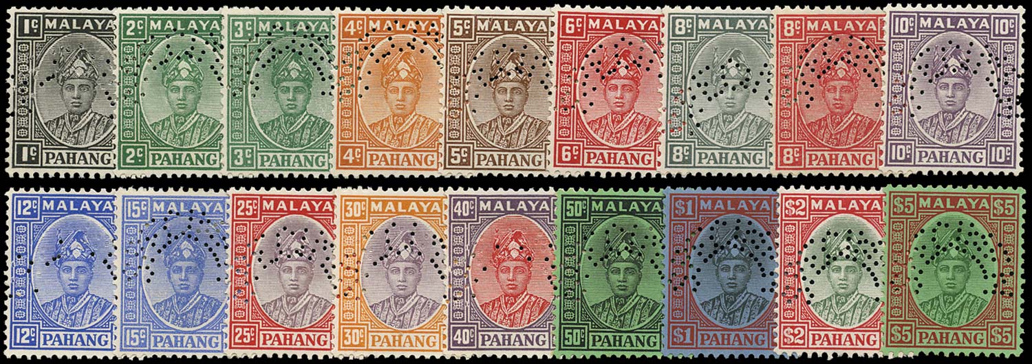 MALAYA - PAHANG 1935  SG29s/46s Specimen