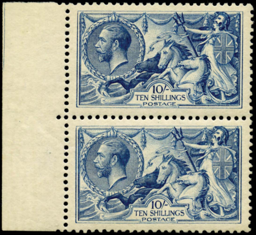 GB 1919  SG417a  - R.1/1 and R.2/1 re-entries