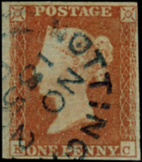 GB 1841  SG8 Pl.93 Used - blue Nottingham cds