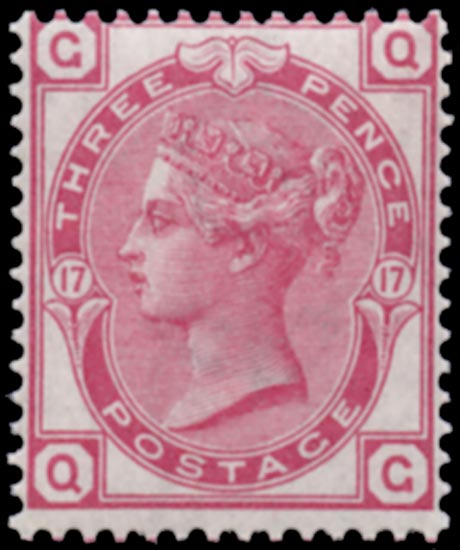 GB 1875  SG143 Pl.17 Mint superb unmounted o.g.