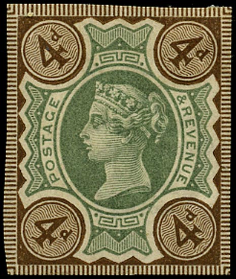 GB 1887  SG205var Mint imperforate imprimatur