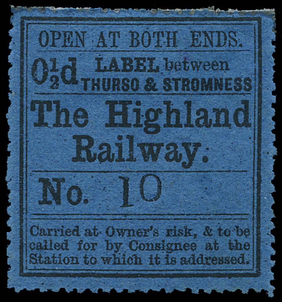 GB 1875 Railway - Highland Railway Thurso & Stromness