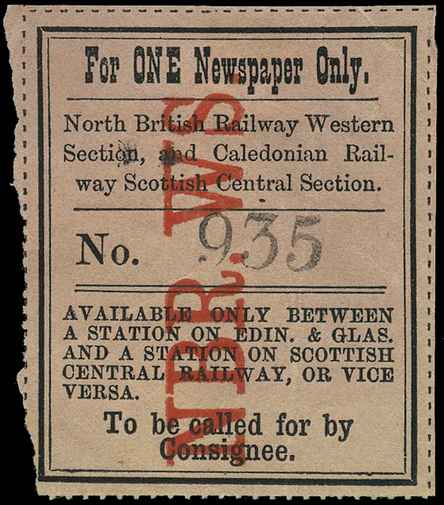 GB 1864 Railway - North British Railway, Western Section