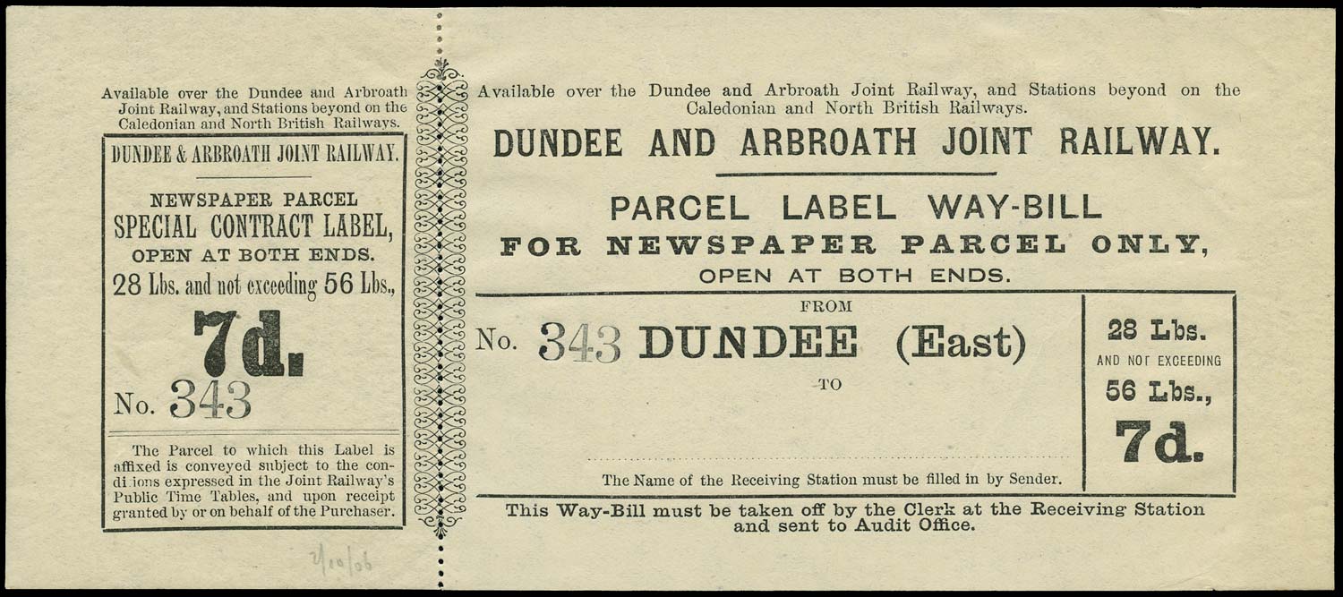 GB 1880 Railway - Dundee & Arbroath Joint Railway