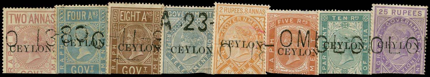 CEYLON 1880  SGT1/8 Telegraph