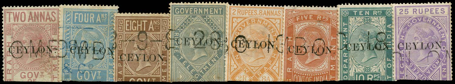 CEYLON 1880  SGT1/8 Telegraph