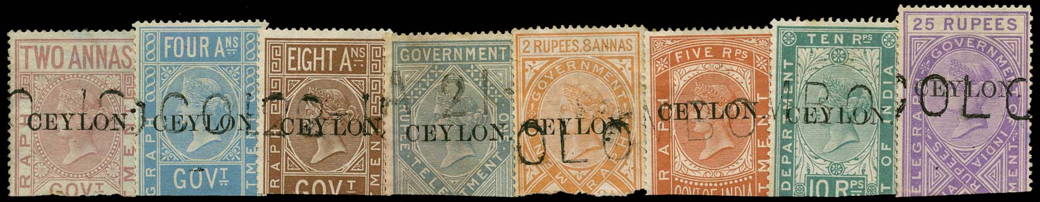 CEYLON 1880  SGT1/8 Telegraph