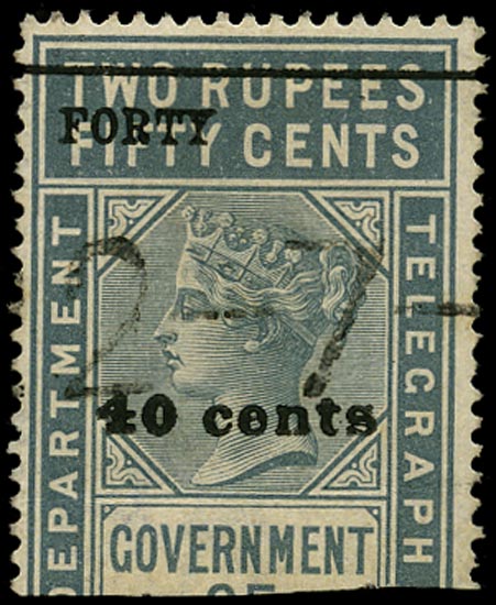 CEYLON 1882  SGT59 Telegraph