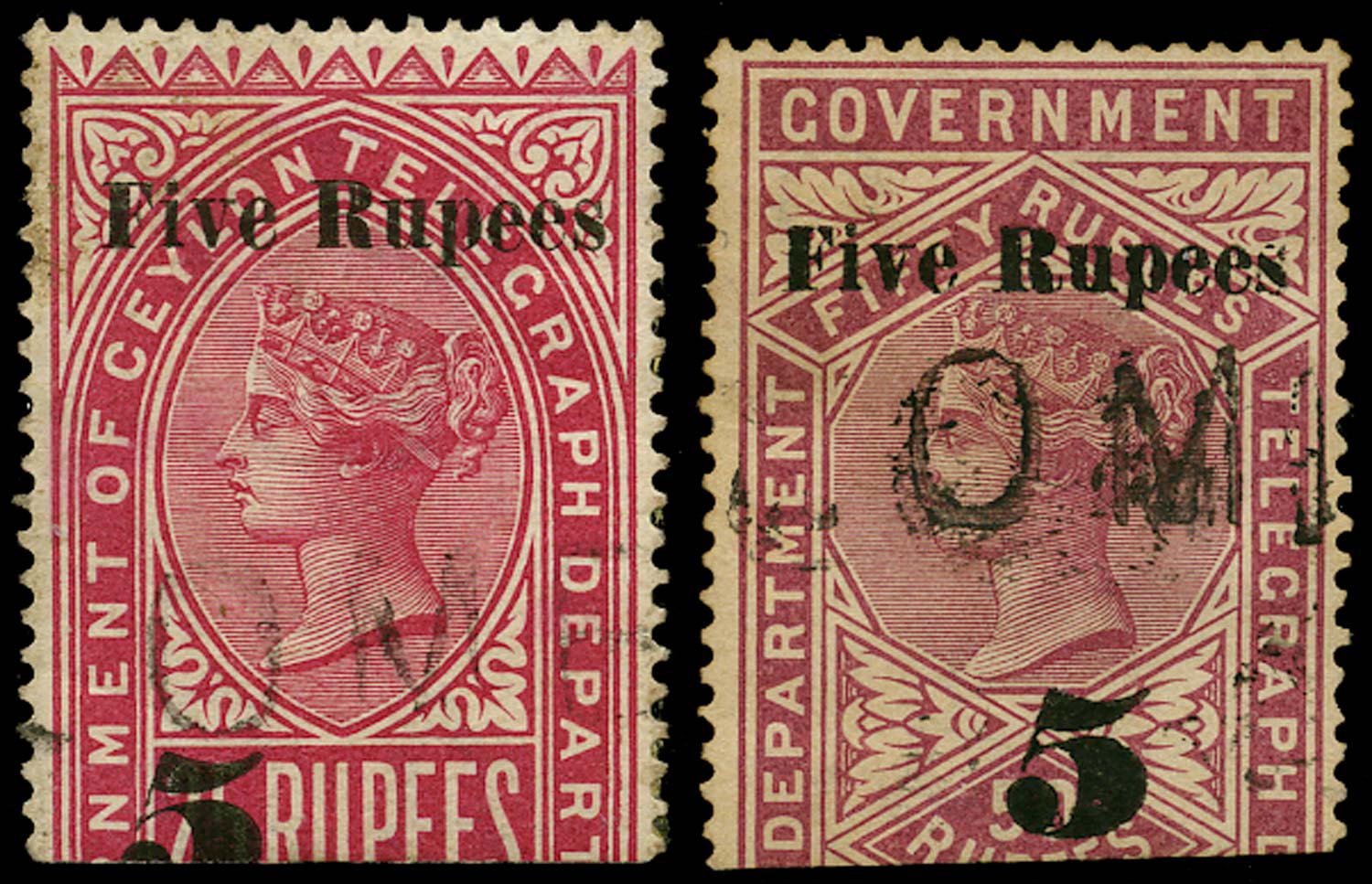 CEYLON 1894  SGT148/9 Telegraph