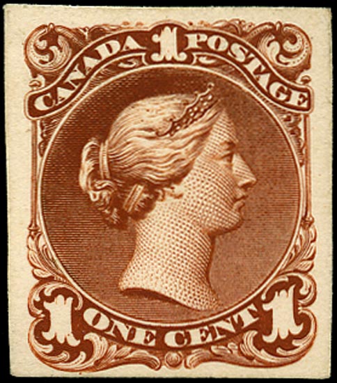 CANADA 1868  SG47 Proof Large Queen 1c red-brown