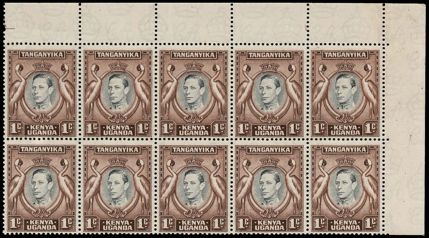 KUT 1939  SG131ab Mint 1c perf 13¨∫x13&frac12; A of CA missing from wmk unmounted