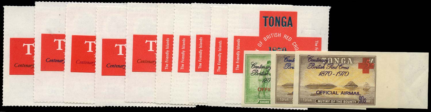 TONGA 1970  SG335/44, O55/57 Mint British Red Cross set of 13 unmounted