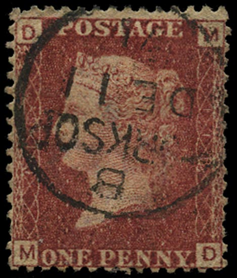 GB 1868  SG43 Pl.118 Used crisp cds example