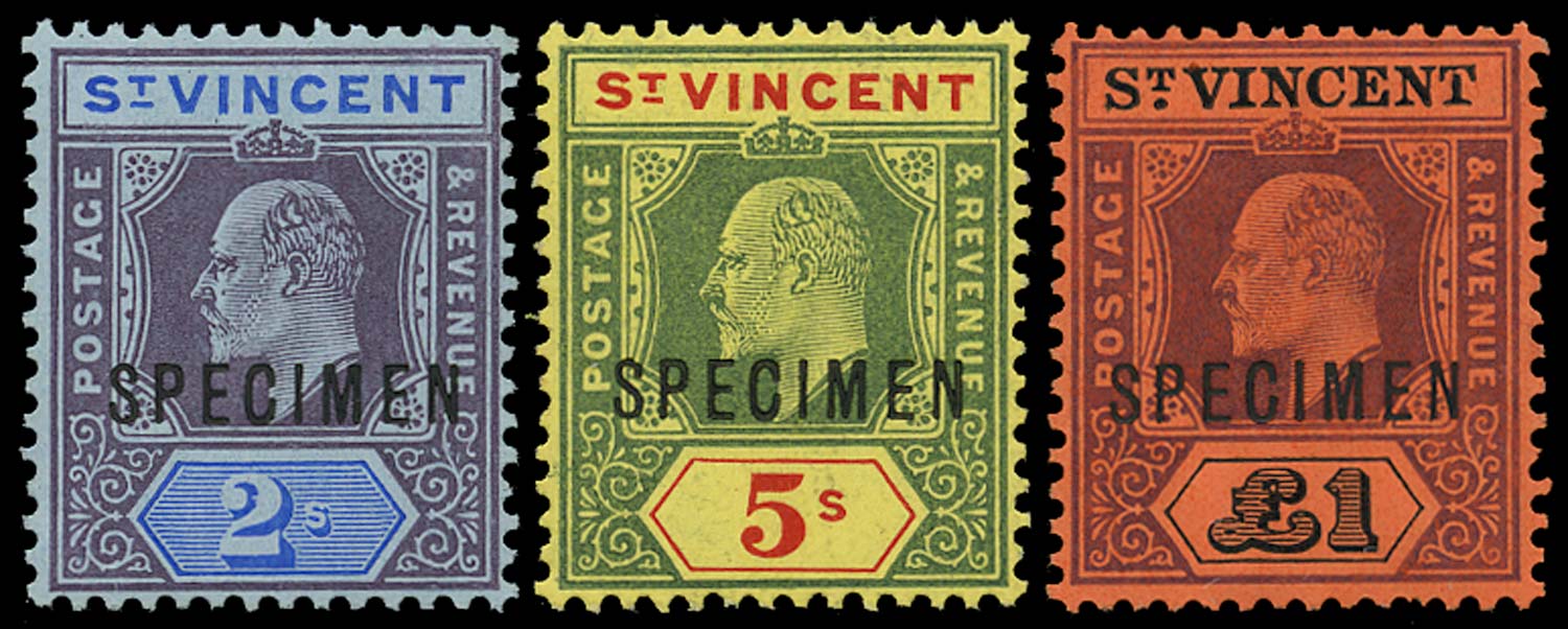 ST VINCENT 1904  SG91s/3s Specimen