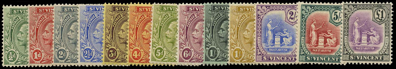 ST VINCENT 1913  SG108/20 Mint
