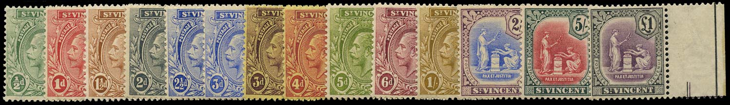 ST VINCENT 1921  SG131/41 Mint