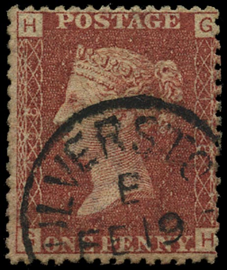 GB 1877  SG43 Pl.198 Used Ulverstone cds