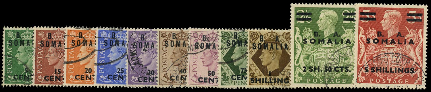 B.O.I.C. SOMALIA 1950  SGS21/31 Used
