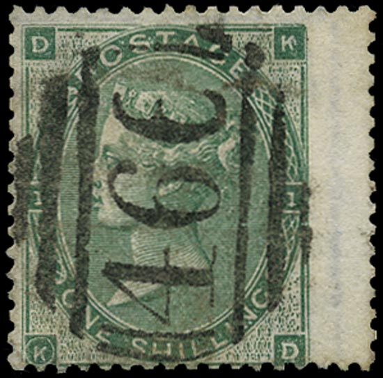 GB 1862  SG90a Used "K in circle" variety