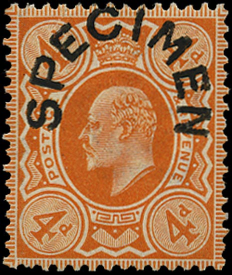 GB 1909  SG241s Specimen "SPECIMEN" type 17.